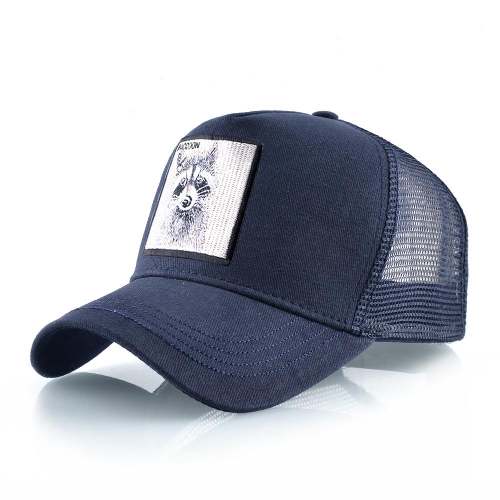 Сетчатая бейсболка с вышивкой енота – Европейская и американская уличная мода