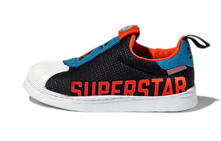 Adidas Originals Superstar Collection 360 X C Comfortable Low top Kids' Skateboarding Shoes Black Orange Q46510