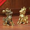 Brass Chinese Unicorn Keychain Pendant – Retro Fortune Attracting Accessory