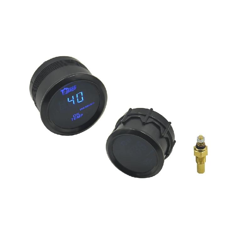 Round Earth 2 Inch Oil Temp Gauge Racing Car Instruments Modification Celsius Fahrenhe With Warning Temperature Sensor Meter