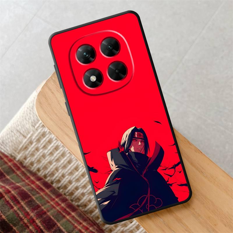 Red Handsome Uchiha Itachi Case for Xiaomi Redmi Note 13 14 Pro Plus 10S 9S 9 10 11 12 Pro 12s 7 8 11s Black Soft Phone Cover