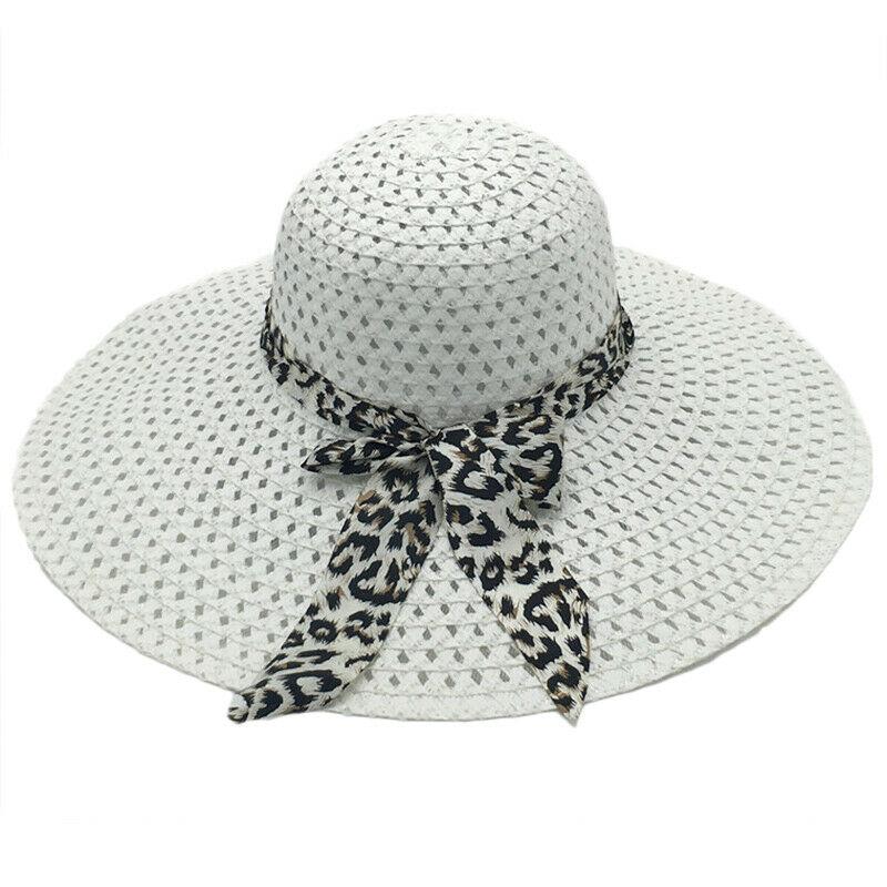Женская пляжная шляпа, женская солнцезащитная кепка-дерби с широкими полями, флоппи-фолд, повседневная летняя соломенная шляпа от солнца