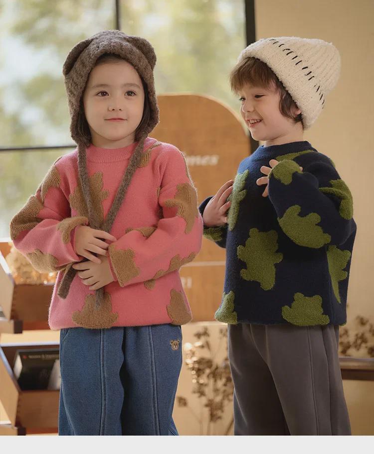 Утолщенный детский вязаный свитер из серии Winter Mountain 2024