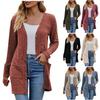 Long Sleeve Women Cardigan Sweater Coat Top Elegant Ladies Wear