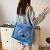 Hello Kitty Stitch Labubu Plush Shoulder Bag With Zipper Closure For Daily Casual Use