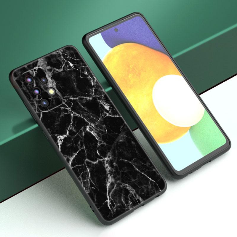 Черный и белый мраморный чехол для Samsung A04 A21 A30 A50 A52 S A13 A14 A22 A23 A32 A53 A73 5G A11 A12 A31 A33 A51 A70 A71 A72