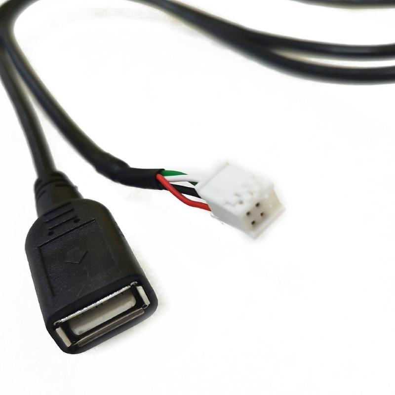 Y1gd 4-контактный+6-контактный разъем Панель USB-порта для автомобильной магнитолы с заподлицо Автомобиль Лодка 3,5 мм AUX USB-удлинитель Адаптер 2 шт.