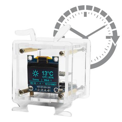 ESP8266 Мини Электронные Часы DIY Набор Поддержка 2.4G WiFi Сети DIY Набор Цифровых Часов Мини Погодные Часы Паяльный Проект