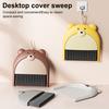 2Pcs/Set Broom Dustpan Set with Lanyard Soft Bristles Small Portable Wall-Mounted Keyboard Desktop Corner Cleaning Broom Kit