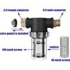 Garden Hose Filter for Pressure Washer inlet Water, Inline Filter for Sediment, 40 Mesh Screen, Extra 100 Mesh