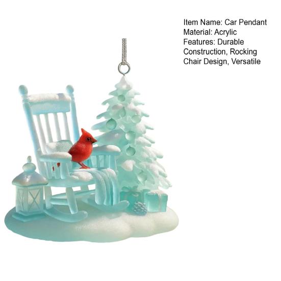 Подвеска для автомобиля Качалка Дизайн дерева Автомобильное украшение Акриловый подвесной аксессуар Декор для двери/окна Рождественской елки для помещения/улицы