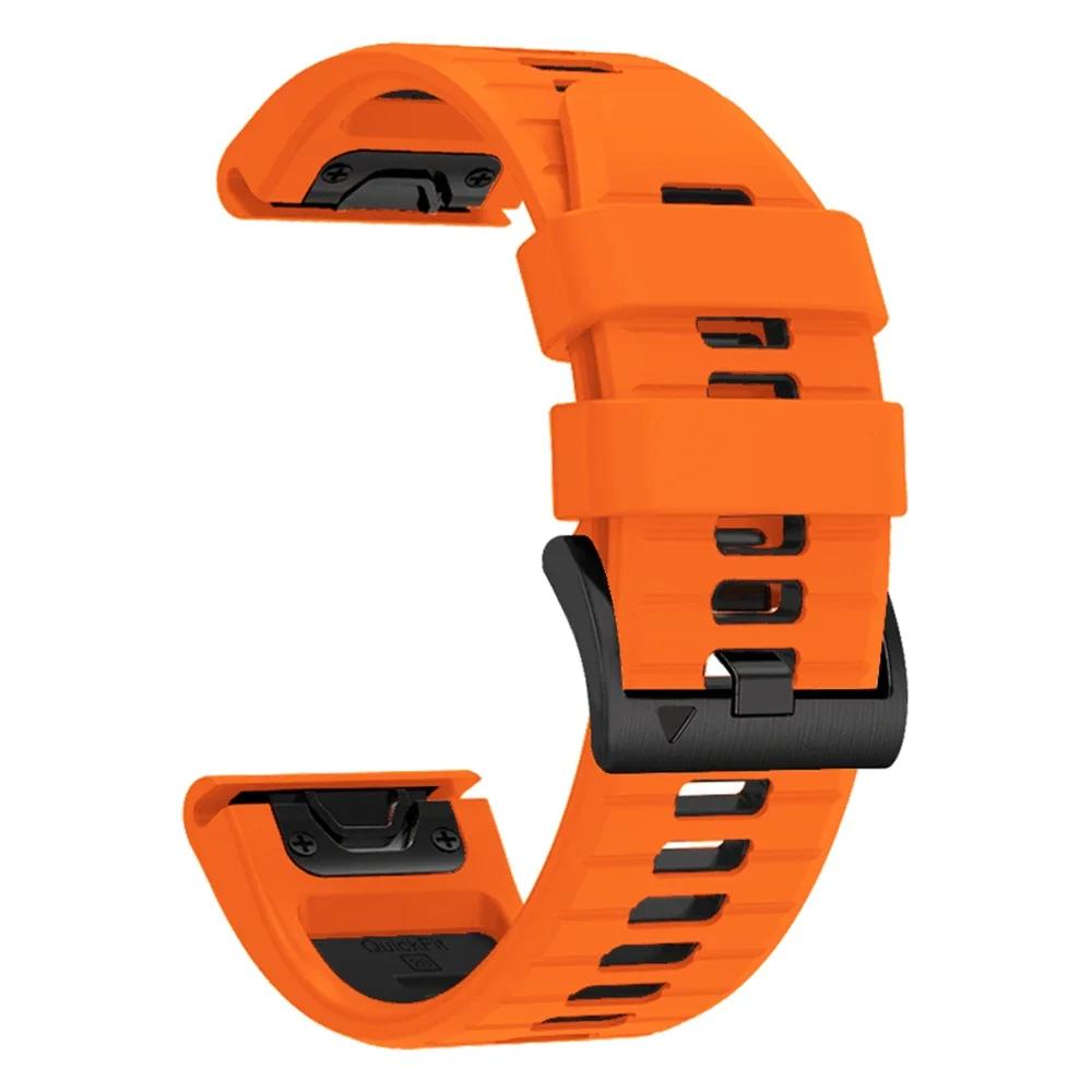 22 26 мм ремешок QuickFit для Garmin Fenix 8 E 7X 7 6X 6 Pro 5X Plus 3HR браслет Epix Gen 2 Enduro 3 Tactix силиконовый ремешок