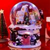 Рождественская музыкальная шкатулка, вращающийся рождественский декор, снежный шар с музыкой, для декора вечеринки