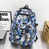 Middle School Student Schoolbag Women Cartoon Print Backpack Men Large Capacity Backpack