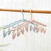 Collapsible Clothes Drying Rack Travel  Shirt Socks Hangers With Clips