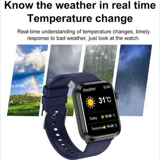 SACOSDING Bluetooth Call Смарт-часы Артериальное давление Кислород в крови Мониторинг сна Дистанционный уход за семьей и другом Спортивные умные часы для мужчин