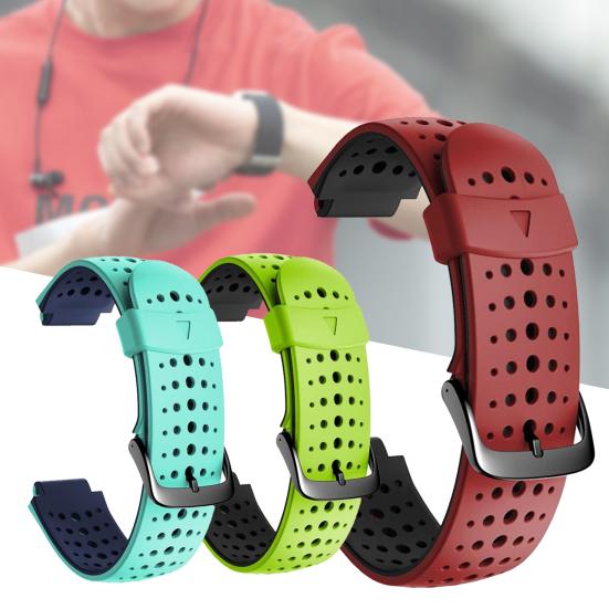 Dual Colors Silicone Watch Strap for Garmin Forerunner 235/220/230/620/630/735