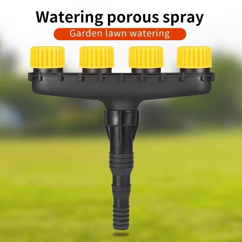 Yellow Four-Head Drip Irrigation Sprinkler Head Garden Watering Device Efficient Agricultural Supply Spray Nozzle for Plants