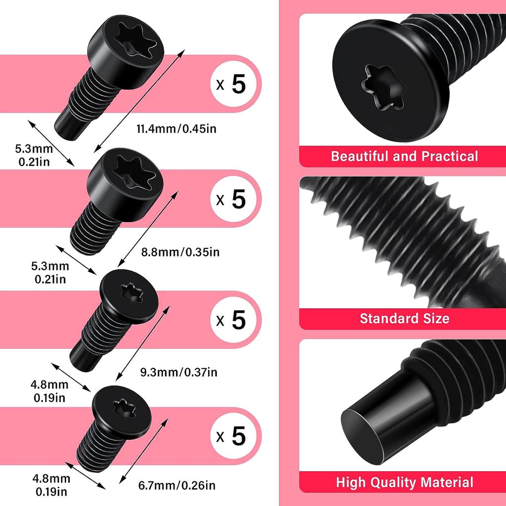 Набор из 20 штук / комплект Винты для безопасности дверного звонка Ring, Болты, Запасные кольца, Винты для дверного звонка, Быстрая фиксация для видеодомофона