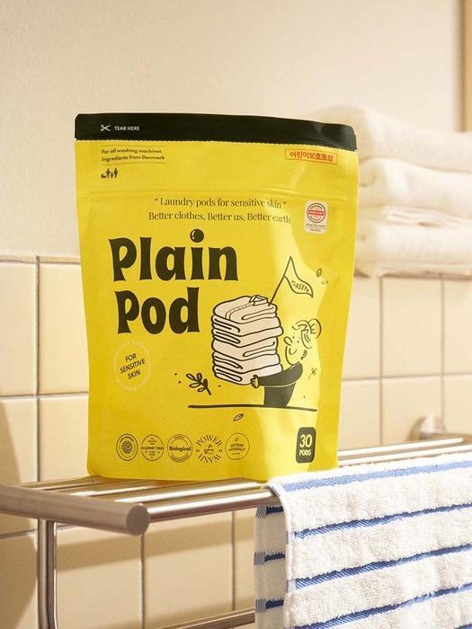 Капсулы для стирки PlainPod Sensitive (30 капсул) (Нейтральное моющее средство Стиральный порошок)