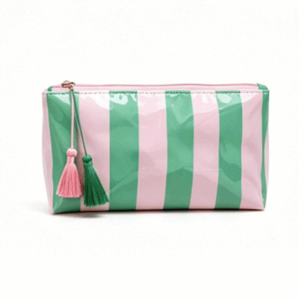 Large Capacity Striped Cosmetic Bag Waterproof Beach Storage Bag Fashion PVC Toiletry Bag  Women