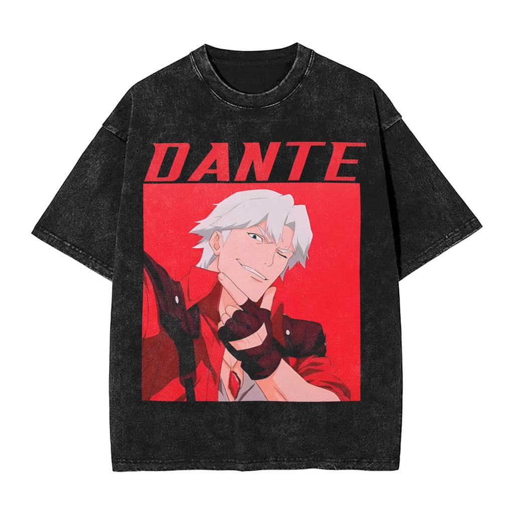 Игровые футболки Dante DMC Devil May Cry Манга Графика Стиль стритвир Футболки с коротким рукавом для мужчин Женская одежда