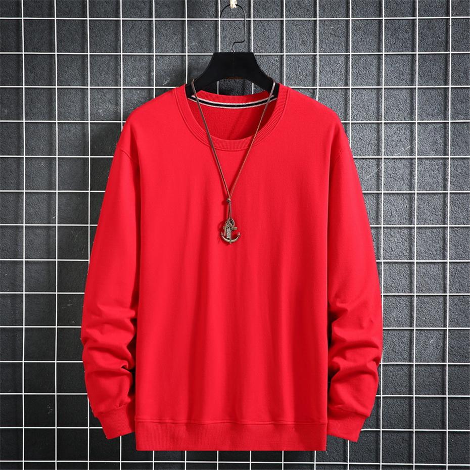 12XL 10XL9XL Мужской свитшот с длинным рукавом Тренд Мужской большого размера Свободный свитер Оверсайз Мужские худи Красный Мужская одежда