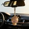 Готический Декор Автомобиля Блестящий Череп Подвесные Аксессуары, Стразы Голова Заднее Уникальное Зеркало Заднего Вида Автомобиля Шарм, Хэллоуин Украшение для Декора