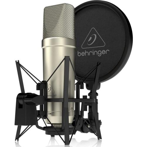 Behringer TM1 Condenser Microphone, Large Diaphragm, Cardioid Pattern, Includes XLR Cable, Dust Cover, and Shock Mount with Pop Filter