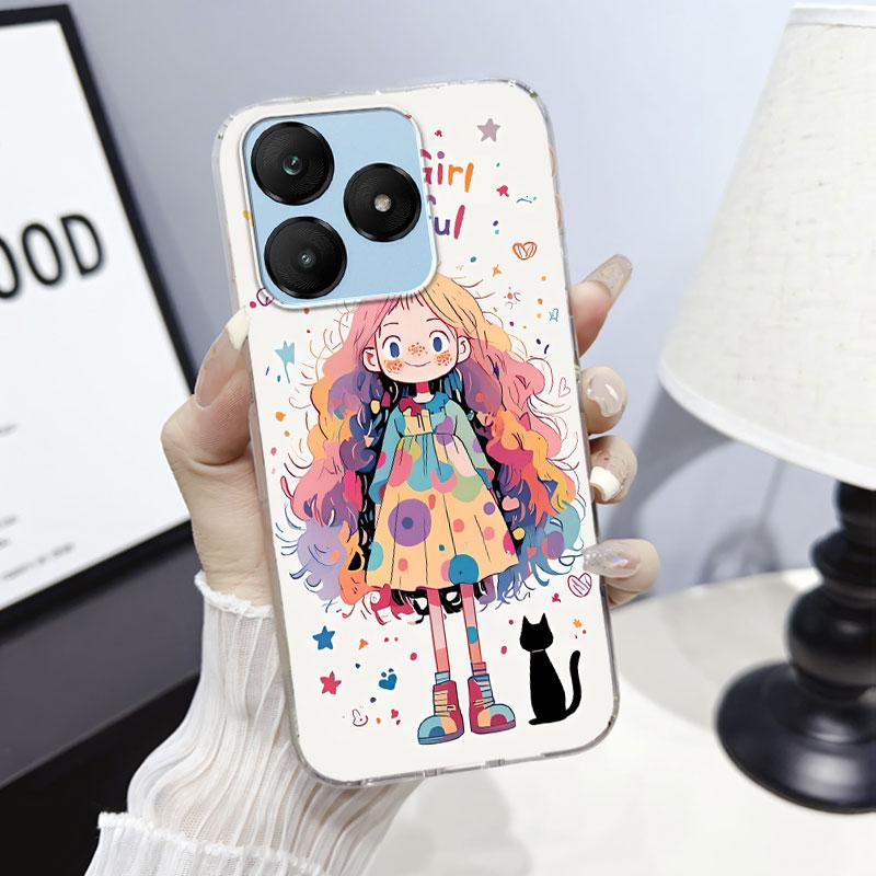 Cartoon For Wiko T10 T20 T60 Case Protective Cover For Wiko T10 Marble Clear Soft Silicone Phone Case Floral Cute Cat Bumper