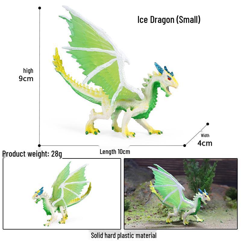 Dinosaur & Dragon Plastic Toy Set: Mythical Animal Figures for Kids