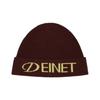 DEINET SIGNATURE DEINET LOGO Вязаная шапка-бини БОРДОВОГО ЦВЕТА