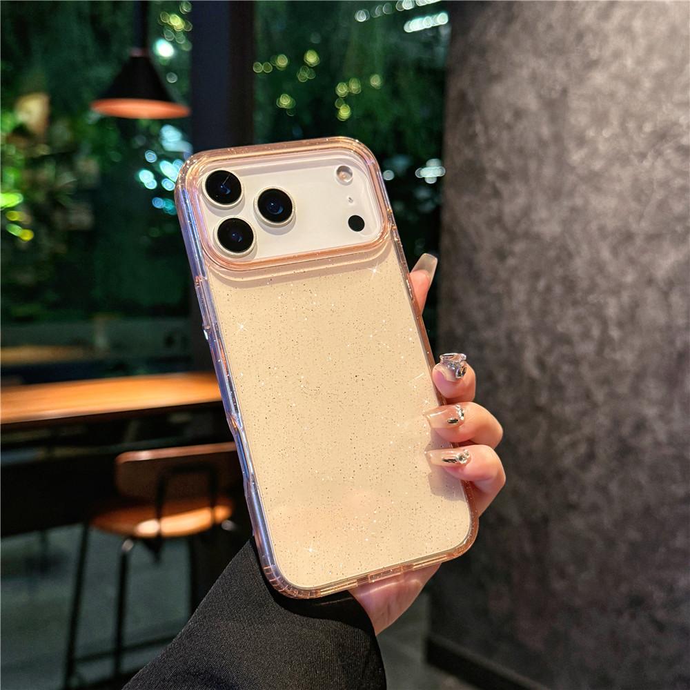 Подходит для iphone17pro чехол для мобильного телефона с блестками Apple 17Air прозрачный акриловый чехол 17promax