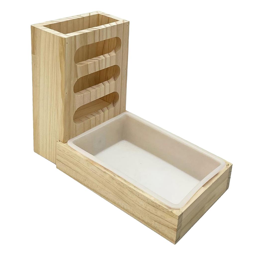 Rabbit Hay Feeder with Litter Box Feeding Manger Hay Container Bunny Hay Manger for Dwarf Bunny Guinea Pig Rabbits Chinchilla
