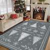 Christmas Area Rugs for Living Room, Xmas Tree Washable Rug Non-Slip Rugs for Bedroom, Snowflake Soft Large Floor Carpet for