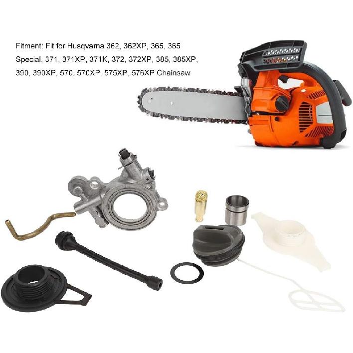 Червячная шестерня масляного насоса, Комплект червячной шестерни линии масляного насоса Замена для Husqvarna 372XP 365 371 385 390 362 570 575 576