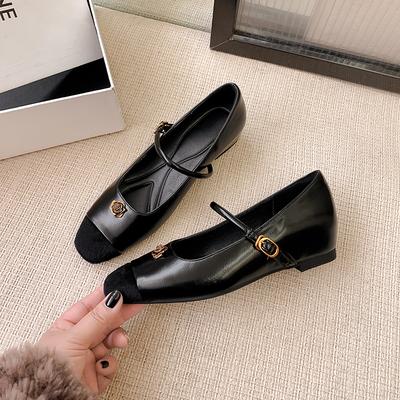 Версия из коровьей кожи, туфли Мэри Джейн на пряжке с увеличением внутренней высоты, женская обувь 2025 весна и осень, новый французский темперамент маленькой феи си