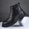 2025 New Men Boots British Style Genuine Leather Mens Casual Boots Wear-resistant Male Platform Shoes Hot Sell Botas Para Hombre