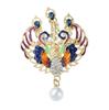 Красочная ретро брошь павлин креативная булавка персонализированные ювелирные аксессуары Y2K мода вечеринка одежда тренд подарок