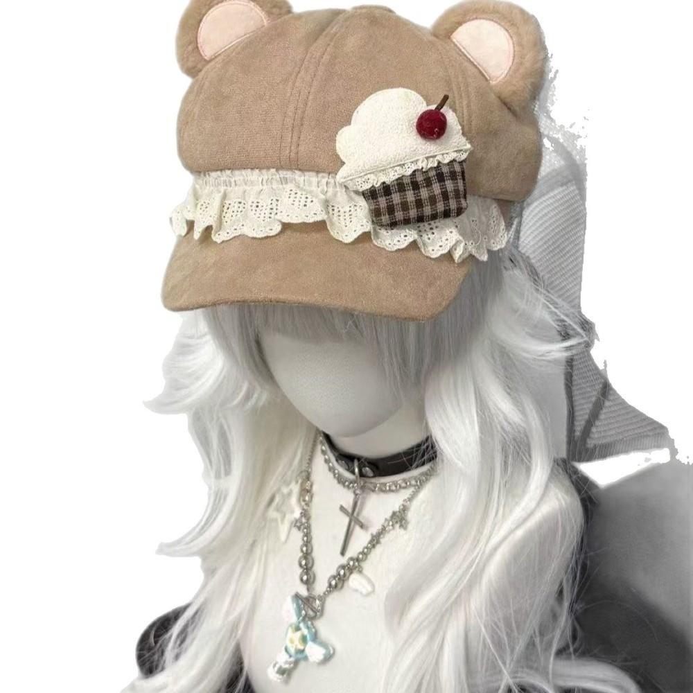 Lightweight Beret Hat 3D Cat Ears Cat Ear Cap New Cake Cat Ears Cap  Women