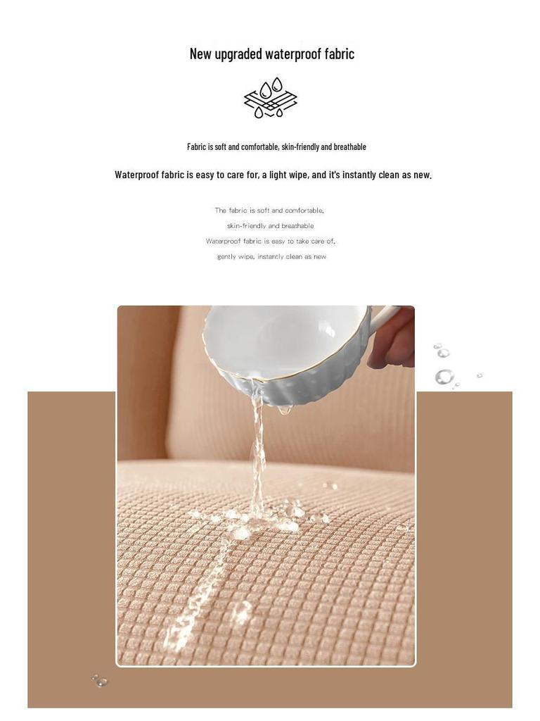 Водоотталкивающий чехол для стула с высокой спинкой и расклешенным сиденьем - Дизайн «Кукурузное зерно», Пылезащитный для дома и отеля.