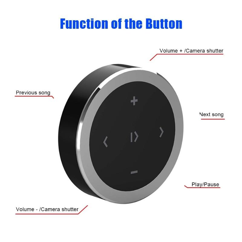 Мини-беспроводной Bluetooth-совместимый мультимедийный контроллер, руль мотоцикла, велосипеда, мультимедийный пульт, автомобильный руль, воспроизведение музыки в формате MP3 для IOS Android