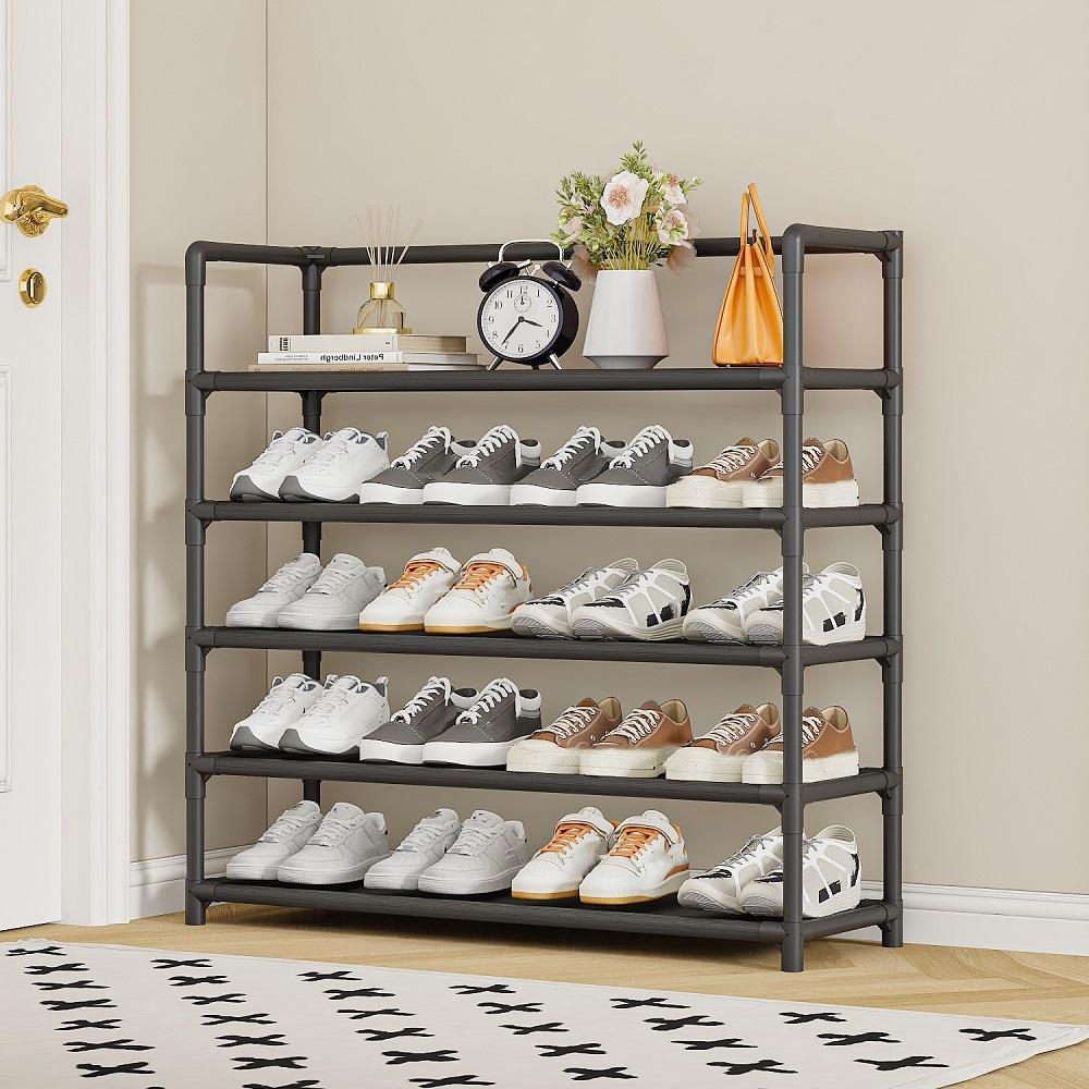 5-Layer Plastic New Simple Multi-Layer Armrest Simple Dustproof Shoe Rack Shoe Storage Rack Dormitory Shoemaker Organizer