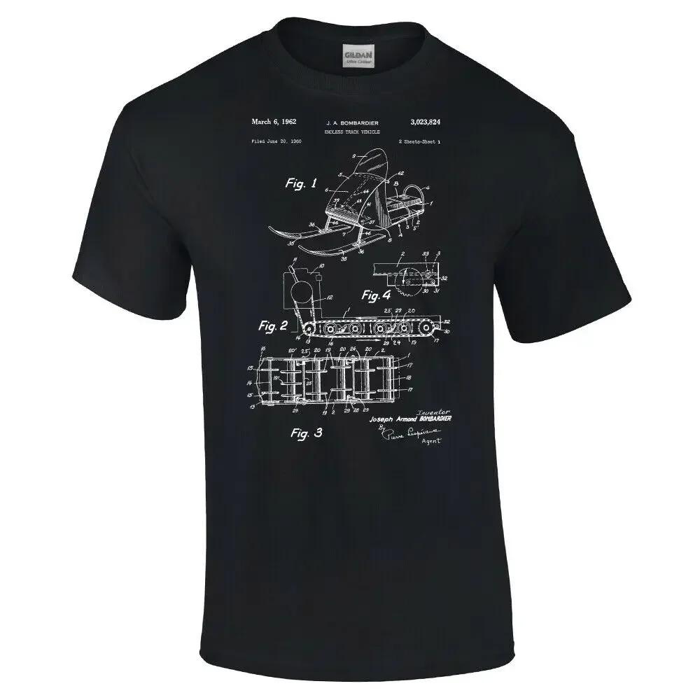 Snow Mobile Patent Shirt Ski Gift Winter Sports Skiing Gear SkiDoo 2019 Fashion Unisexs Classic Funny Casual Tee Tops Shirts