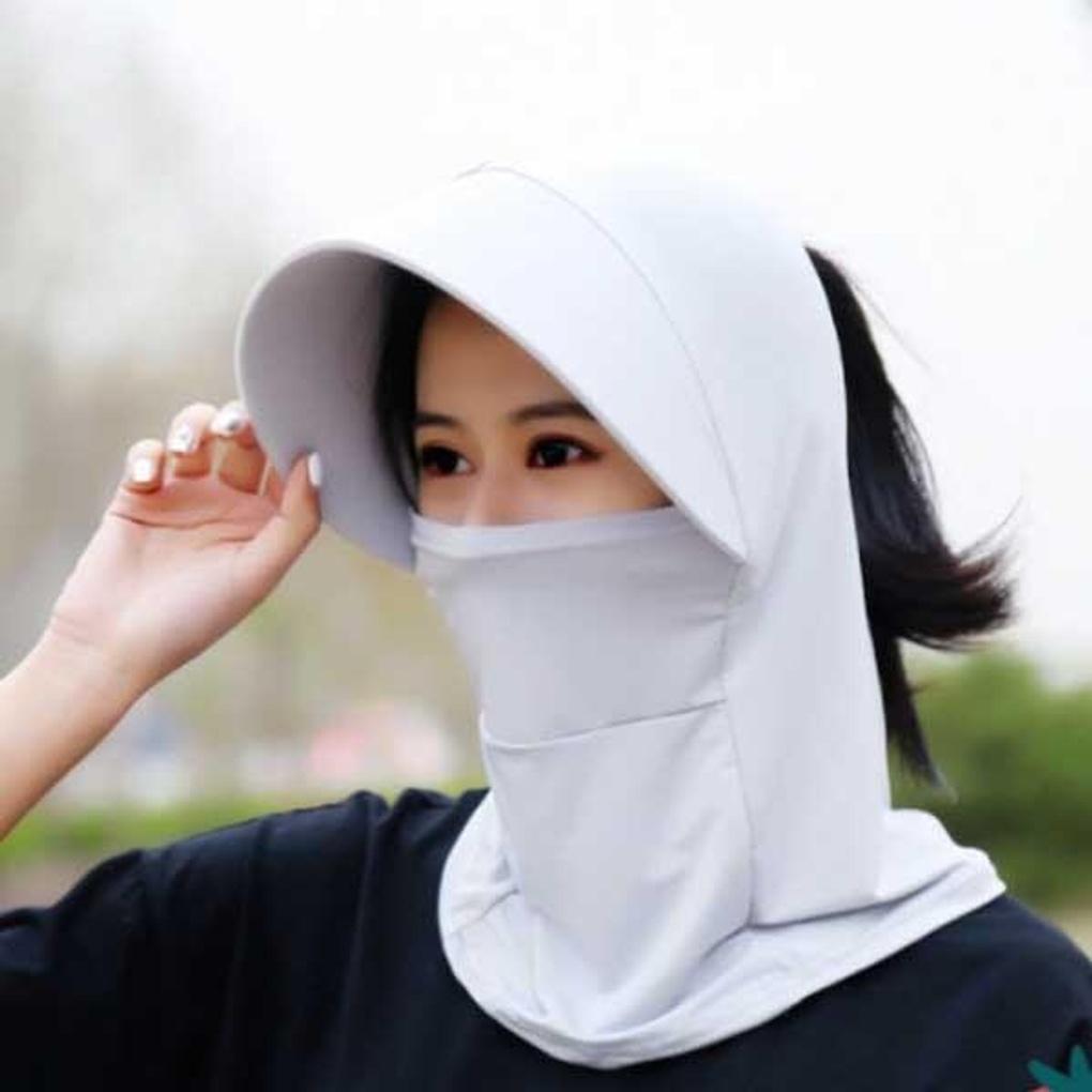 Женская шапочка из ледяного шелка, закрывающая голову полностью, для пеших походов, рыбалки, спорта SLT-DS23