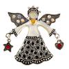 New Rhinestone Vintage Angel Brooch Enamel Opal Jewelry Retro Style Women And Men Pin High Quality