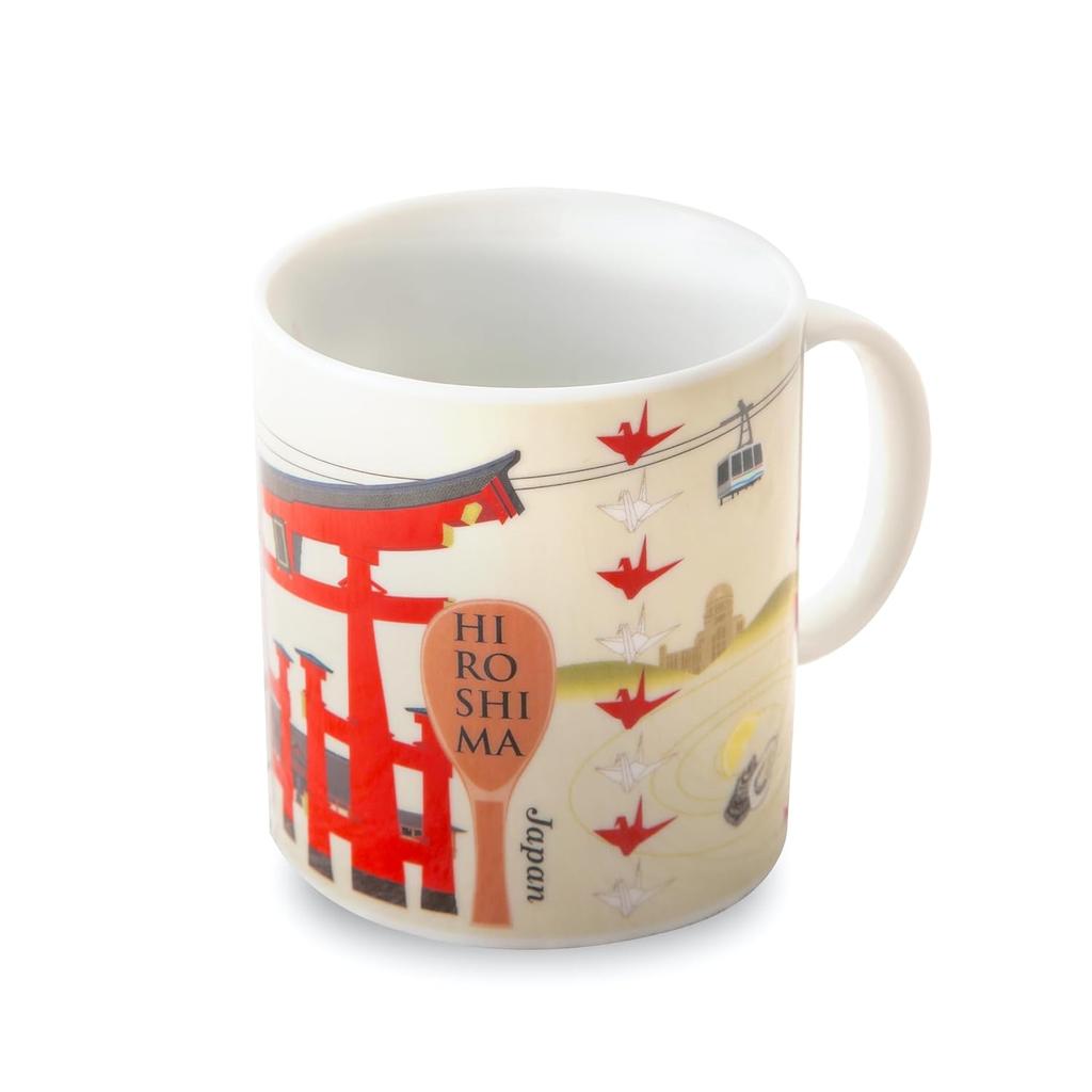 Ren Mug Cup 370ml (Japanorama Travel - Hiroshima) Coffee Tea Milk Soup Large Made Japan Mino Ware Ceramic Microwave Dishwasher Safe Capacity Local