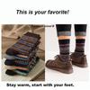 10 шт = 5 пар осенне-зимних новых мужских утолщенных теплых носков Harajuku Retro Fashion Casual из шерсти высокого качества из хлопка для снега