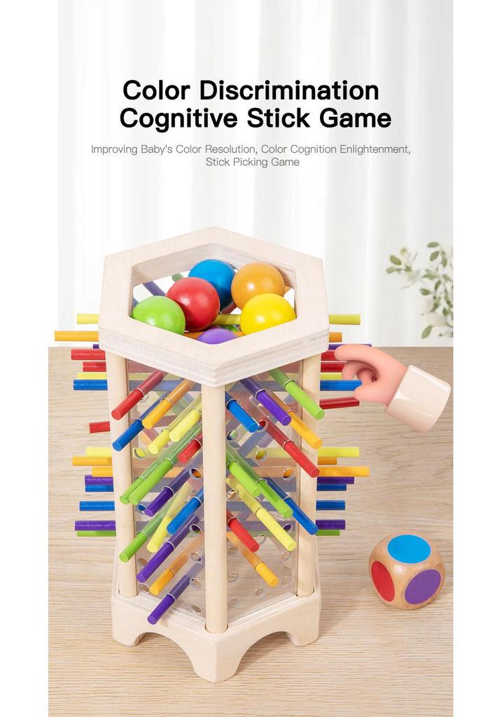 Montessori Colorful Stick Pulling Game – Parent-Child Interactive Educational Toy