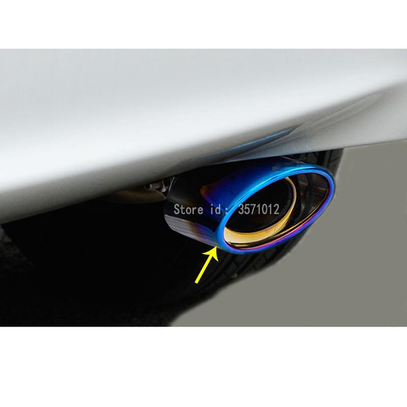 For Honda Fit Jazz 2014 2015 2016 2017 Car Styling Muffler End Black Pipe Dedicate Stainless Steel Exhaust Tip Tail Hoods Outlet